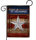 Welcome Vintage - Patriotic Americana Vertical Impressions Decorative Flags HG111066 Made In USA