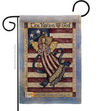 One Nation Under God - Patriotic Americana Vertical Impressions Decorative Flags HG111074 Made In USA