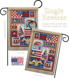 USA Collage - Patriotic Americana Vertical Impressions Decorative Flags HG111077 Made In USA