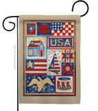 USA Collage - Patriotic Americana Vertical Impressions Decorative Flags HG111077 Made In USA