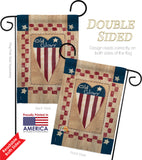 Old Glory Heart - Patriotic Americana Vertical Impressions Decorative Flags HG111082 Made In USA