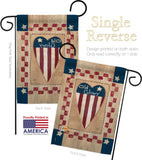 Old Glory Heart - Patriotic Americana Vertical Impressions Decorative Flags HG111082 Made In USA