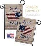 Land I Love - Patriotic Americana Vertical Impressions Decorative Flags HG111083 Made In USA