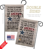 Pledge of Allegiance - Patriotic Americana Vertical Impressions Decorative Flags HG111085 Made In USA