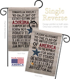 Pledge of Allegiance - Patriotic Americana Vertical Impressions Decorative Flags HG111085 Made In USA