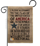 Pledge of Allegiance - Patriotic Americana Vertical Impressions Decorative Flags HG111085 Made In USA