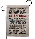 Pledge of Allegiance - Patriotic Americana Vertical Impressions Decorative Flags HG111085 Made In USA