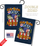 God Bass America - Patriotic Americana Vertical Impressions Decorative Flags HG111087 Made In USA