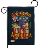 God Bass America - Patriotic Americana Vertical Impressions Decorative Flags HG111087 Made In USA