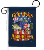 God Bass America - Patriotic Americana Vertical Impressions Decorative Flags HG111087 Made In USA