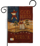 God Bless America - Patriotic Americana Vertical Impressions Decorative Flags HG111090 Made In USA