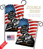 The Time is Always Right - Patriotic Americana Vertical Impressions Decorative Flags HG111093 Made In USA