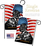 The Time is Always Right - Patriotic Americana Vertical Impressions Decorative Flags HG111093 Made In USA