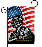 The Time is Always Right - Patriotic Americana Vertical Impressions Decorative Flags HG111093 Made In USA