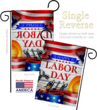 Happy Labor Day - Patriotic Americana Vertical Impressions Decorative Flags HG111103 Made In USA