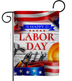 Happy Labor Day - Patriotic Americana Vertical Impressions Decorative Flags HG111103 Made In USA