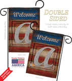 Patriotic A Initial - Patriotic Americana Vertical Impressions Decorative Flags HG130105 Made In USA