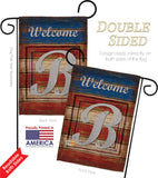 Patriotic B Initial - Patriotic Americana Vertical Impressions Decorative Flags HG130106 Made In USA