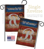 Patriotic B Initial - Patriotic Americana Vertical Impressions Decorative Flags HG130106 Made In USA