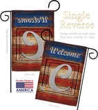 Patriotic C Initial - Patriotic Americana Vertical Impressions Decorative Flags HG130107 Made In USA