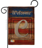 Patriotic C Initial - Patriotic Americana Vertical Impressions Decorative Flags HG130107 Made In USA