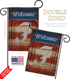 Patriotic F Initial - Patriotic Americana Vertical Impressions Decorative Flags HG130110 Made In USA