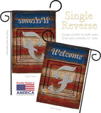 Patriotic F Initial - Patriotic Americana Vertical Impressions Decorative Flags HG130110 Made In USA