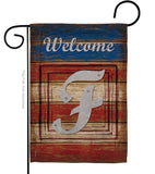 Patriotic F Initial - Patriotic Americana Vertical Impressions Decorative Flags HG130110 Made In USA