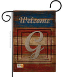 Patriotic G Initial - Patriotic Americana Vertical Impressions Decorative Flags HG130111 Made In USA