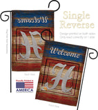 Patriotic H Initial - Patriotic Americana Vertical Impressions Decorative Flags HG130112 Made In USA