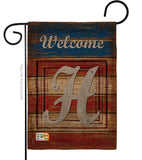 Patriotic H Initial - Patriotic Americana Vertical Impressions Decorative Flags HG130112 Made In USA