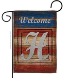 Patriotic H Initial - Patriotic Americana Vertical Impressions Decorative Flags HG130112 Made In USA