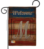 Patriotic M Initial - Patriotic Americana Vertical Impressions Decorative Flags HG130117 Made In USA