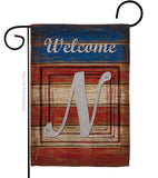 Patriotic N Initial - Patriotic Americana Vertical Impressions Decorative Flags HG130118 Made In USA