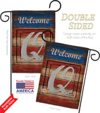 Patriotic Q Initial - Patriotic Americana Vertical Impressions Decorative Flags HG130121 Made In USA