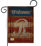 Patriotic R Initial - Patriotic Americana Vertical Impressions Decorative Flags HG130122 Made In USA