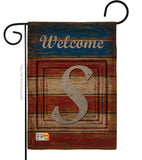 Patriotic S Initial - Patriotic Americana Vertical Impressions Decorative Flags HG130123 Made In USA