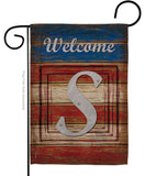 Patriotic S Initial - Patriotic Americana Vertical Impressions Decorative Flags HG130123 Made In USA