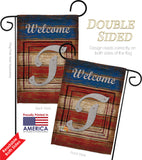 Patriotic T Initial - Patriotic Americana Vertical Impressions Decorative Flags HG130124 Made In USA