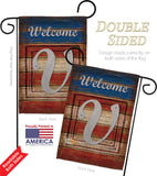 Patriotic V Initial - Patriotic Americana Vertical Impressions Decorative Flags HG130126 Made In USA