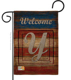 Patriotic Y Initial - Patriotic Americana Vertical Impressions Decorative Flags HG130129 Made In USA