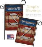 Patriotic Z Initial - Patriotic Americana Vertical Impressions Decorative Flags HG130130 Made In USA