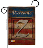 Patriotic Z Initial - Patriotic Americana Vertical Impressions Decorative Flags HG130130 Made In USA