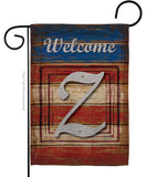 Patriotic Z Initial - Patriotic Americana Vertical Impressions Decorative Flags HG130130 Made In USA