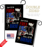 Home Of The Brave - Patriotic Americana Vertical Impressions Decorative Flags HG137159 Made In USA