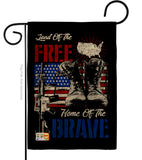 Home Of The Brave - Patriotic Americana Vertical Impressions Decorative Flags HG137159 Made In USA