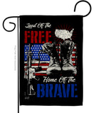 Home Of The Brave - Patriotic Americana Vertical Impressions Decorative Flags HG137159 Made In USA