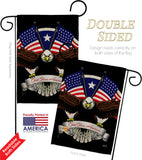 God Bless America - Patriotic Americana Vertical Impressions Decorative Flags HG137309 Made In USA