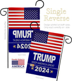 Trump 2024 - Patriotic Americana Vertical Impressions Decorative Flags HG170081 Made In USA