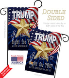 Trump Fight For You - Patriotic Americana Vertical Impressions Decorative Flags HG170132 Made In USA